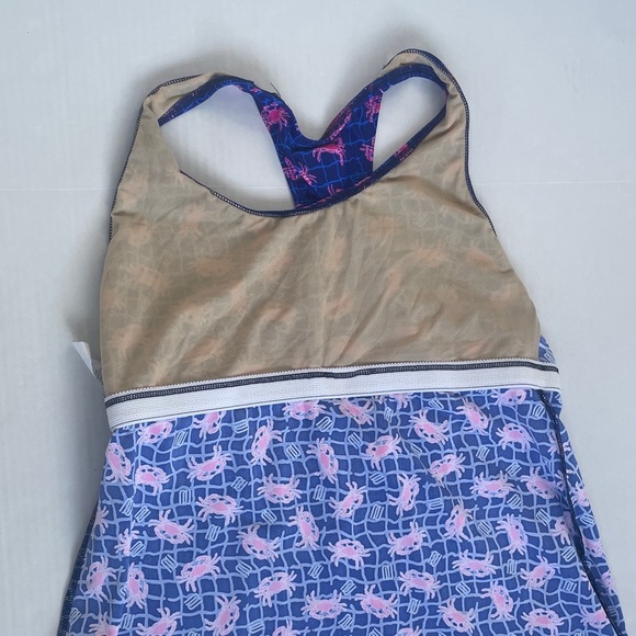 Southwind Apparel Blue and Pink Crab Cover Up Beach Dress Medium - Picture 16 of 16